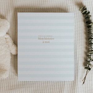 Livre de bébé, Album de bb, Livre naissance, Journal grossesse, Future maman, Cadeau naissance, Shower, Cartable de bb, Baby book Bleu ligné