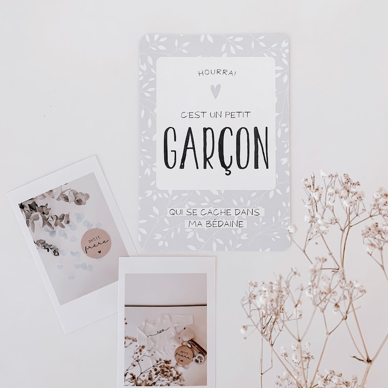 Cartes-étapes à photographier, Cartes étape grossesse, grossesse, cadeau pour maman, papeterie bébé, cadeau grossesse - Couleurs & Fruits image 5