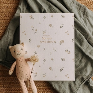 Baby Memory Book | Baby Photo Album | Pregnancy & First Year Journal | Baby Shower Gift | Keepsake Baby Binder | Flower