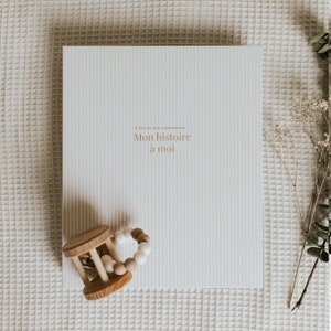 Libro para bebés, Álbum para bebés, Libro de nacimiento, Diario de embarazo, Futura madre, Regalo de nacimiento, Ducha, Mochila para bebés, Libro para bebés - Beige