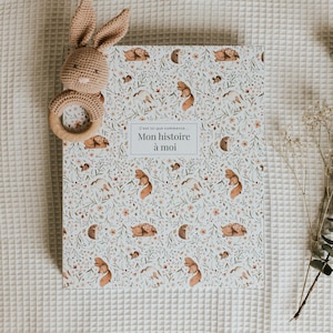 Livre de bébé, Album, Livre naissance, Journal grossesse, Future maman, Cadeau naissance, Shower, Cartable de bb, Baby book - Animaux Floral