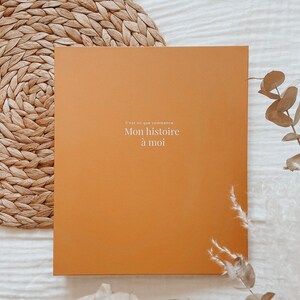 Baby book, Baby album, Birth book, Pregnancy journal, Future mother, Birth gift, Shower, Baby schoolbag, Baby book - Ochre
