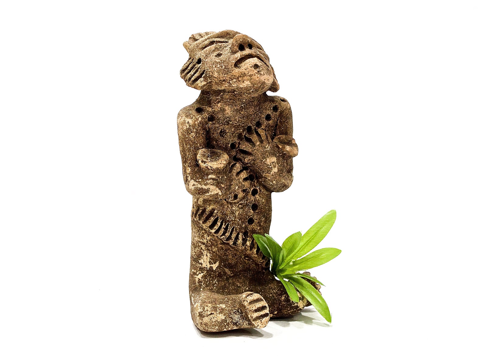 VINTAGE Antique Unique Aztec Mayan Clay Figurine Mexican Etsy