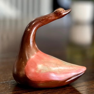 VINTAGE: Authentic Chulucanas, PERU Handmade Clay Swan Pottery Signed Pottery Native Peru Artisan Gabino Moncada SKU 32-B-00035204 image 4