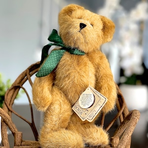 VINTAGE: 11&quot; Boyds Bears Stuffed Animal &quot;First Ever Bean Bear&quot; - FEBB - Commemorative Edition - #510001-08 - SKU 00035454