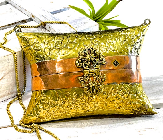 Deadstock VINTAGE: 1970's - Brass Pillow Ornate P… - image 1