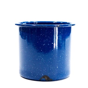 VINTAGE: 1970's Mexican Blue Enamel Mug Graniteware Enamelware Large Cup Cottage SKU 26-D-00017839 image 2