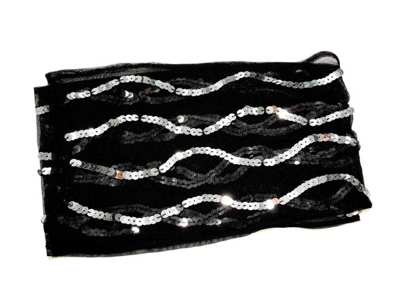 Deadstock VINTAGE: Sequin Beaded Belt - Wrap - Sc… - image 2