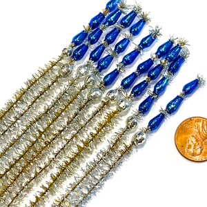 VINTAGE: 10pc Mercury Bead Chenille Stems Blue Flower Picks, Millinery, Crafts, Gift Wrapping, Holiday Decor SKU 16-C1-00034267 image 7