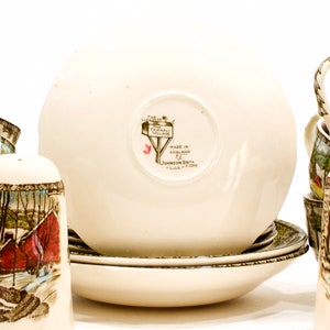 VINTAGE: England Johnson Brothers The Friendly Village Cup and Saucer Set for 6 White Christmas Holidays SKU 24 25-E-00016786 image 4