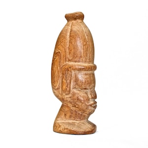 VINTAGE: African Carved Wood Statue - Haiti Figurines - Hand Carved - SKU 28-A-00011399