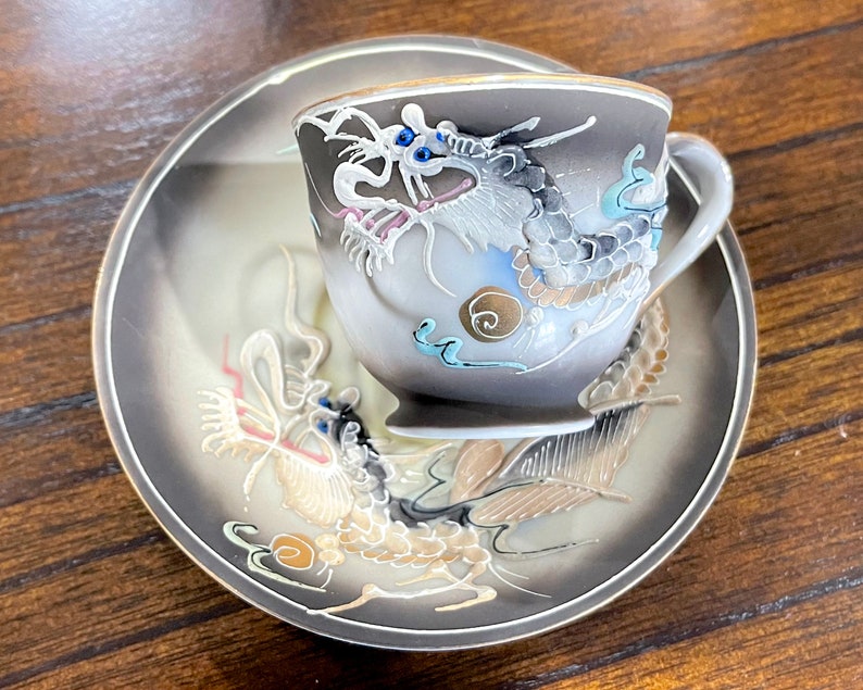 VINTAGE: Betson Hand Painted Dragonware Tea Cup & Saucer Vintage Small Set Made in Japan Collectable SKU 22-D-00035152 image 4