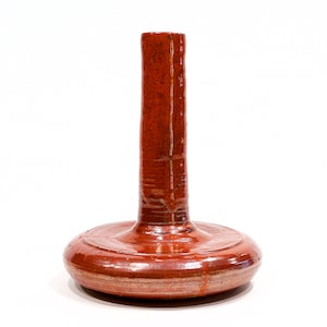 VINTAGE: Signed Studio Pottery Thin Neck Vase - By DAVE - SKU 25-D-00016050