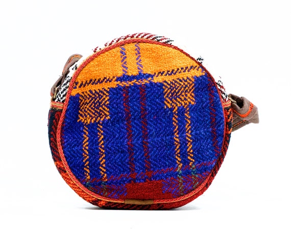 Vintage 1980s Kilim Turkish Crossbody Bag: Woven Tape… - Gem