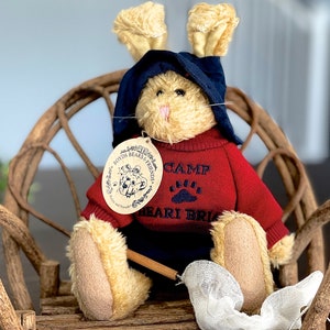 VINTAGE: 9&quot; Boyds Bears Stuffed Animal Emily Rabbit &quot;Camp Beari Briar&quot; - &quot;Bailey and Friends&quot; - #9154-14 - SKU 00035460