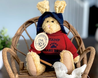 Vintage Boyds Bears Emily Rabbit Plush: Plaid Nightgown, Glasses (10.5 ...