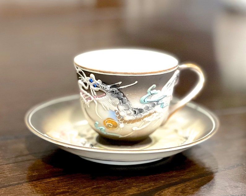 VINTAGE: Betson Hand Painted Dragonware Tea Cup & Saucer Vintage Small Set Made in Japan Collectable SKU 22-D-00035152 image 3