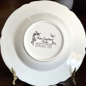 VINTAGE: New England Toile Rimed 9 1/4 Soup Bowl Tabletops Unlimited Replacement, Collecting SKU 36-D-00035183 image 3