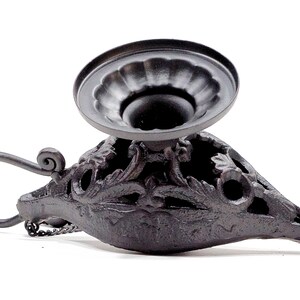 VINTAGE: Candle Holder Cast Iron and Metal Magic Lamp Shape Home Decor SKU 23-D-00031926 afbeelding 5