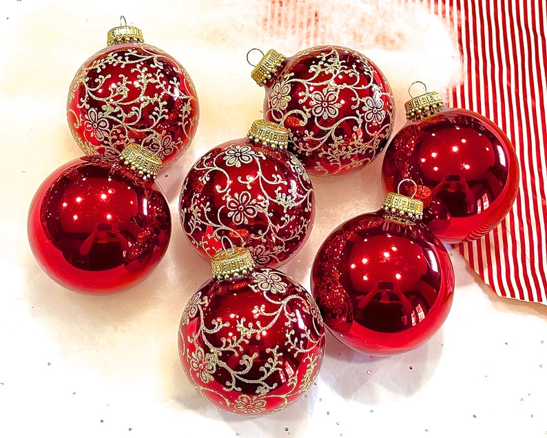 VINTAGE: 1980s 7pcs Krebs Glass Ornaments Bird Ornaments Christmas Decor Holiday SKU 00040020 image 1