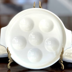 VINTAGE: 4pcs - French Metal Escargot Plates - Ironstone Escargots - Snail Plate - Snail Pans - Gourmet Cookware - SKU 36-D-00035164