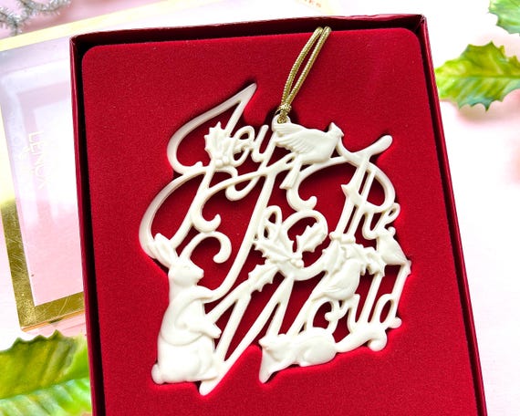 Vintage Lenox 'joy to the World' China Ornament (2001) - Etsy