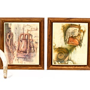 VINTAGE: 1979 Wood Framed Southwest Ceramic Tiles Gene Franks Prints Wall Decor SKU 00010671 image 2