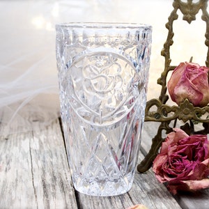 VINTAGE: 2pc Deep Cut Crystal Tumblers Cups Flower Cut Beauty and Elegance SKU 32-B-00032572 image 8