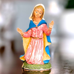 VINTAGE: Depose Italy Mary - Fontanini Nativity Figure - Plastic Mary - Mother of Christ - Nativity Replacement - SKU 15-C2-00006260