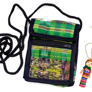 Deadstock VINTAGE: 1980s Tiny Native Guatemalan Small Padded Bag Pouch Native Textile Coin, Kids Boho, Hipster SKU 1-C6-00029774 image 1