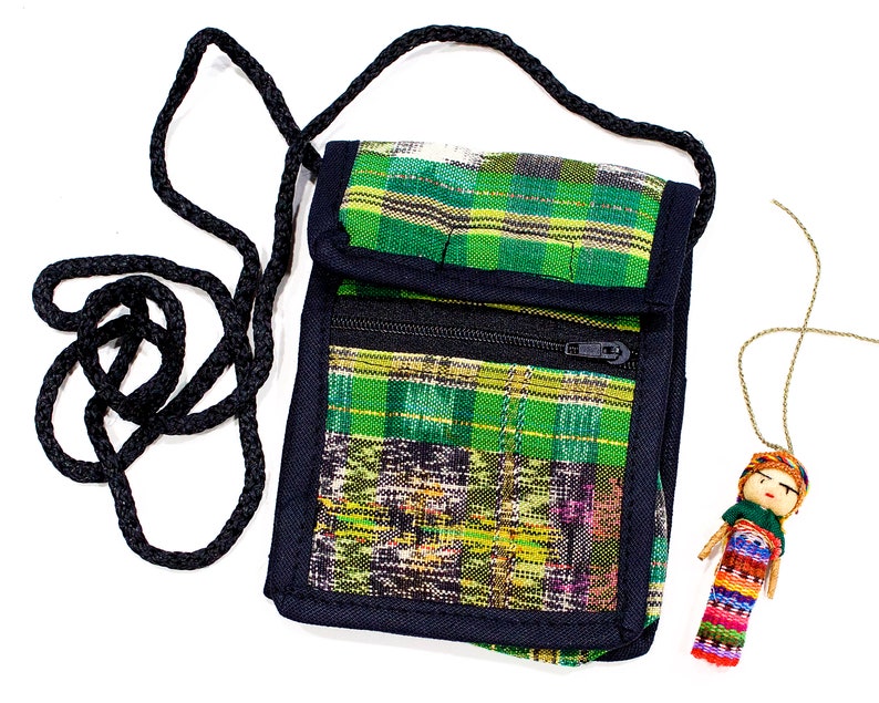 Deadstock VINTAGE: 1980s Tiny Native Guatemalan Small Padded Bag Pouch Native Textile Coin, Kids Boho, Hipster SKU 1-C6-00029774 image 1