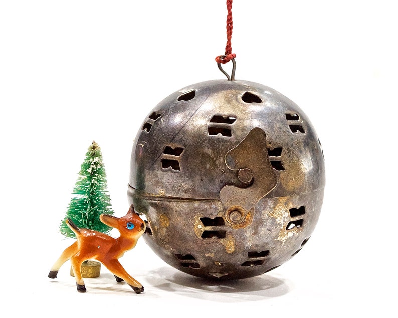 VINTAGE: Hanging Silver Brass Incense Holders Potpourri Pierced Ornaments Pierced Trinket SKU 14-E1-00030874