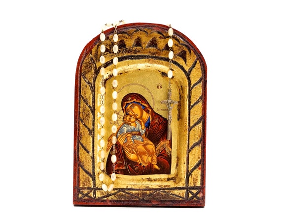 Madonna and Child Gold Foiled Wooden Frame Madonna and Child Gold Foiled Wooden Frame