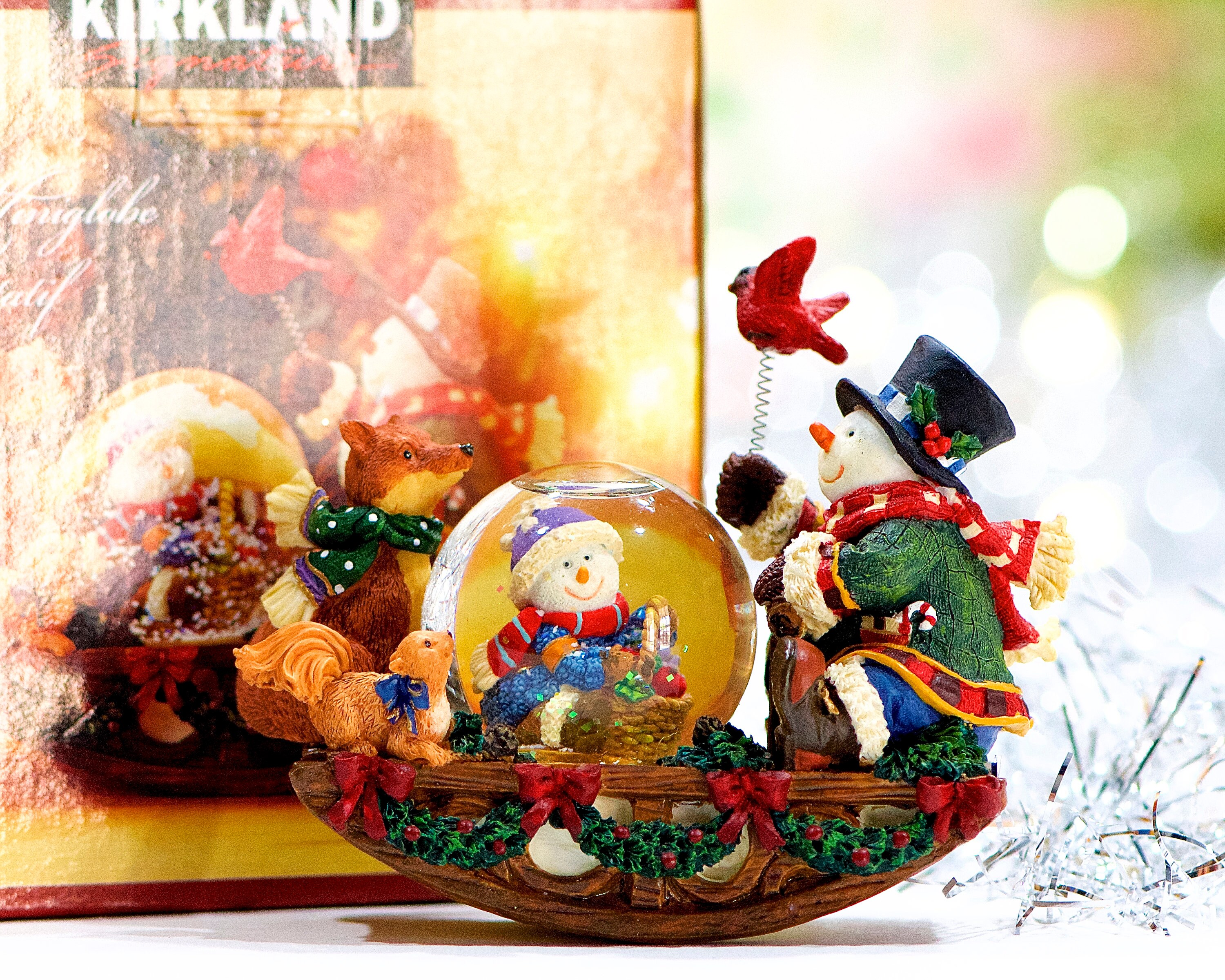 1990' ヴィンテージ クリスマス　スノーボール　4個 Vintage 1990s Kirkland Rocking Snowman Waterglobe - Christmas