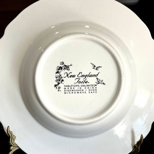 VINTAGE: New England Toile Rimed 9 1/4 Soup Bowl Tabletops Unlimited Replacement, Collecting SKU 36-D-00035181 image 5