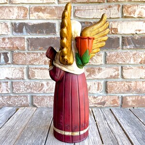 VINTAGE: 15.5 Large Authentic PERUVIAN Handmade Clay Pottery Angel Candle Holder Holidays Made on Peru SKU 35-C-00034169 image 5