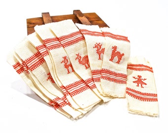 VINTAGE: 12 Native Peruvian Small Hand Woven Sheets - Wall Decor - SKU 28-C4-00012538