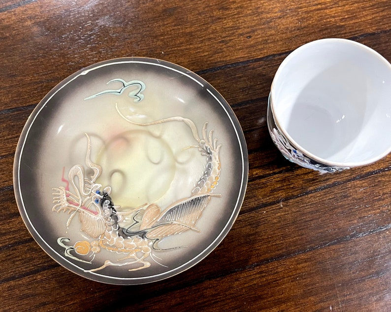 VINTAGE: Betson Hand Painted Dragonware Tea Cup & Saucer Vintage Small Set Made in Japan Collectable SKU 22-D-00035152 image 5
