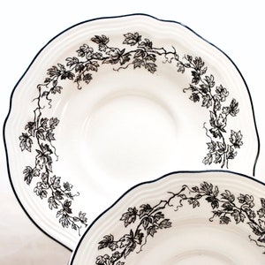 VINTAGE: 2pc Set New England Toile &quot;Gamebirds&quot; 6 1/4&quot; Saucer - Tabletops Unlimited - Replacement, Collecting - SKU 27-D-00032531
