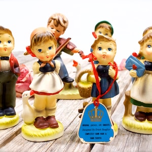 VINTAGE: 1950s - 7pc - Arnart Exports Figurines - Designed by Erich Stauffer - Japan - SKU 32-D-00032676