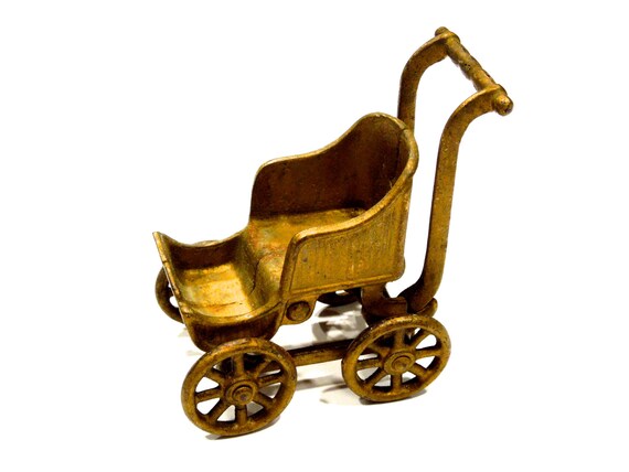 vintage metal stroller