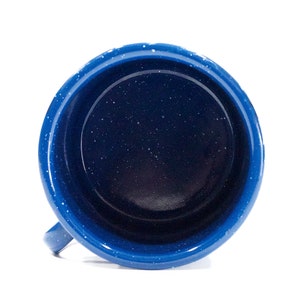 VINTAGE: 1970's Mexican Blue Enamel Mug Graniteware Enamelware Large Cup Cottage SKU 26-D-00017839 image 4
