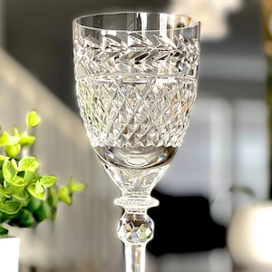 VINTAGE: Cut Crystal Goblet by Rogaska - Wine or Water Goblet - Handcraft - Toast - Celebrate - Gift - SKU 31-C-00035365