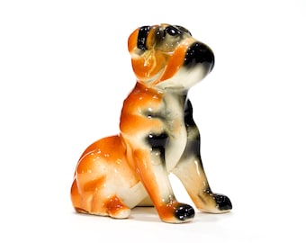 VINTAGE: Ceramic Dog Figurine - Handcrafted - Hand Painted - SKU 24-C-00013298