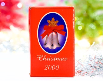 VINTAGE: 2000 - Silver Plated Bell in Box - International Silver Co - Snowflake Bell - SKU Tub-27-00031376