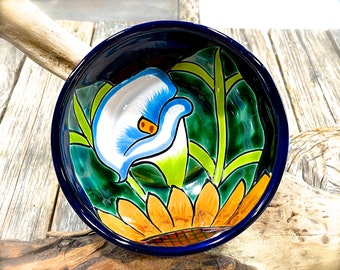 VINTAGE: Small Mexican Pottery Wall Hanging Sun - Made in Mexico