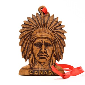 VINTAGE: 1947 - Kanada Indianer Ornament - Indianer Kopf - Indianer Figur - SKU Wanne-407-000120101