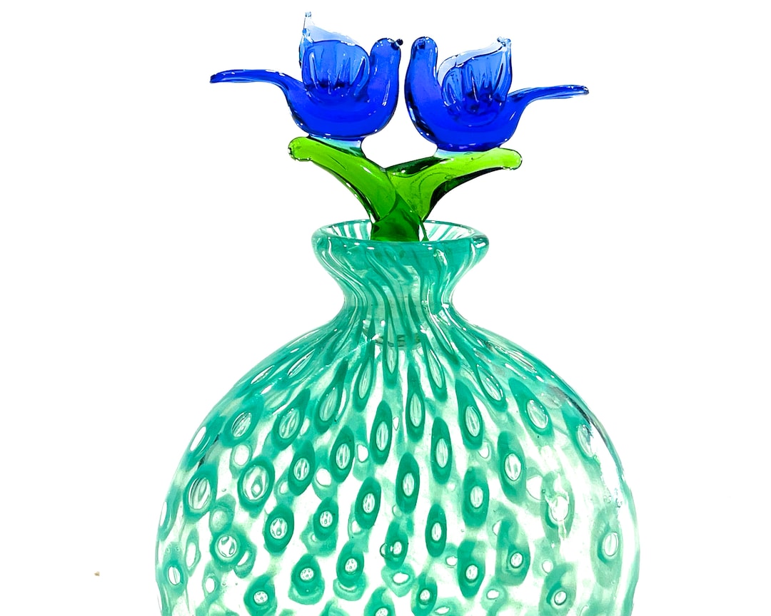 Vintage Royal Limited Crystal Perfume Bottle: Dove Art Glass Stopper - Etsy