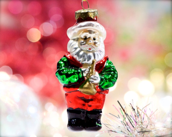 VINTAGE Santa Blown Glass Ornament Thomas Pacconi Classics Museum