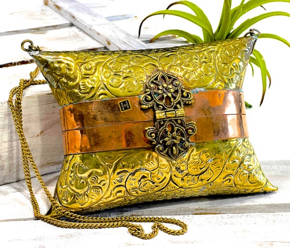 Deadstock VINTAGE: 1970's - Brass Pillow Ornate P… - image 2